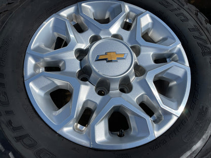 18" Chevy Silverado 2500 3500 OEM 5959 wheels rims tires SET BFG KO3 A/T