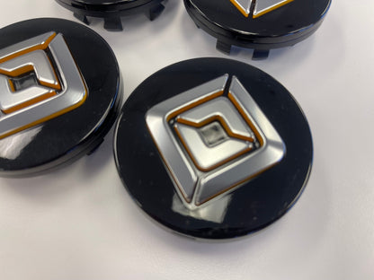 (4) Rivian R1T R1S OEM center caps black 2022 2023 2024 2025 2026