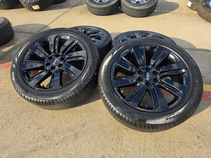22" Lincoln Navigator OEM rims wheels Black Label 95384 10496 tires PIRELLI NEW