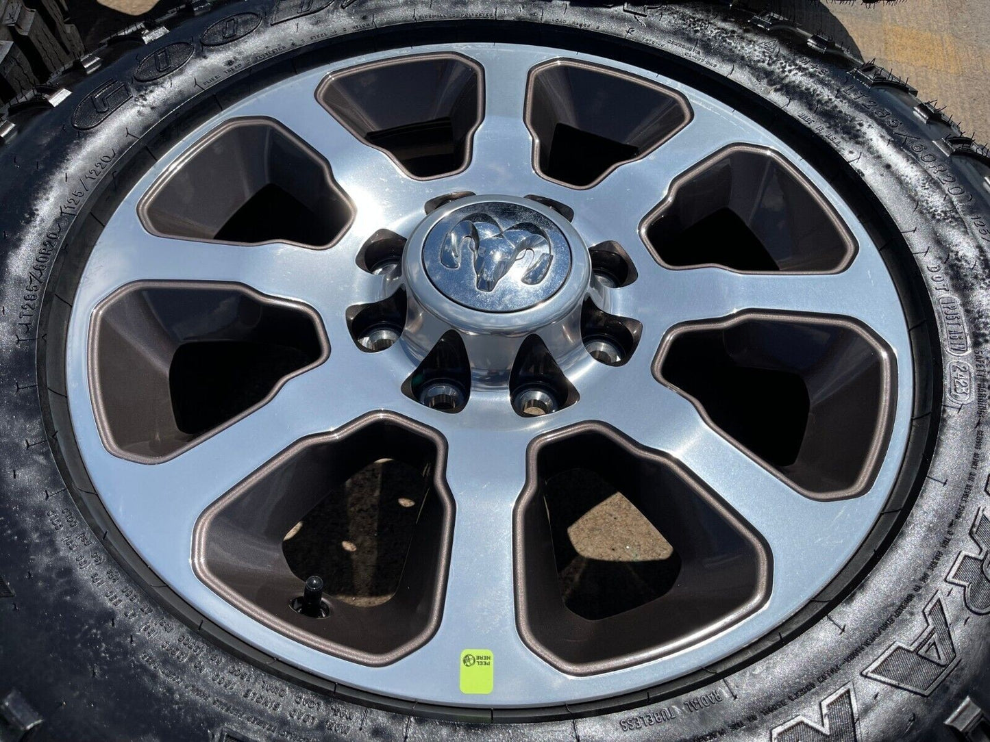 20" Dodge Ram 2500 3500 LARAMIE OEM 2698 wheels rims TAN SET DURATRAC A/T NEW