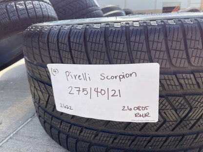 (2) 275/40/21 + (2) 305/35/21 Pirelli Winter 109V XL M+S tires