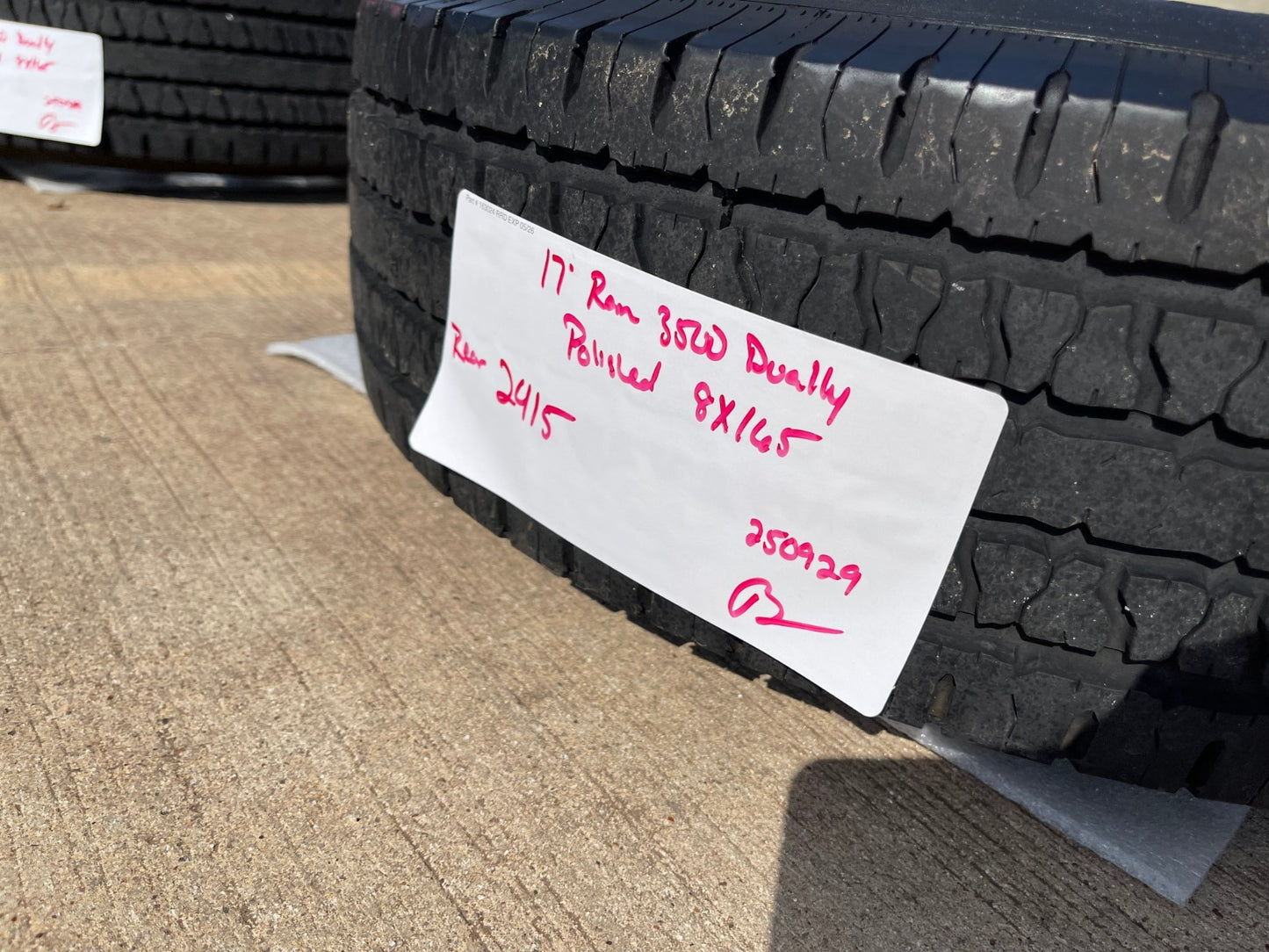 17" Dodge Ram 3500 DUALLY OEM wheel rim 2415 REAR ALCOA 2016 2017 2018 8x165