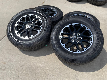 18" Toyota Tundra TRD OEM black wheels rims 75273 Sequoia SET MICHELIN