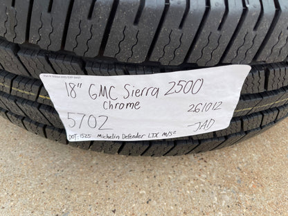18" GMC Sierra DENALI Chevy Silverado 2500 3500 OEM 5702 wheels rims MICHELIN