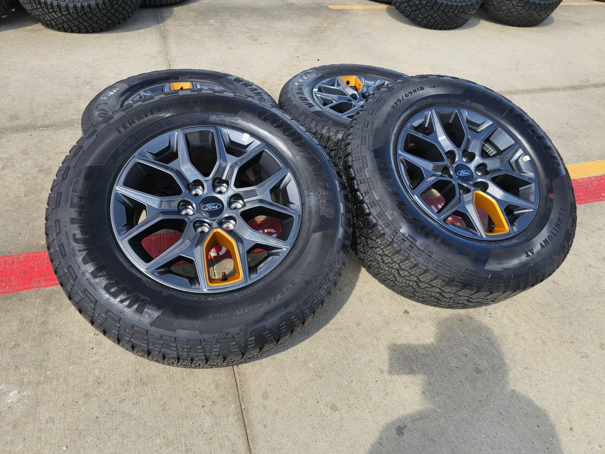 18" Ford Expedition F-150 TREMOR OEM rims wheels 2025 2026 2027 SET GOODYEAR