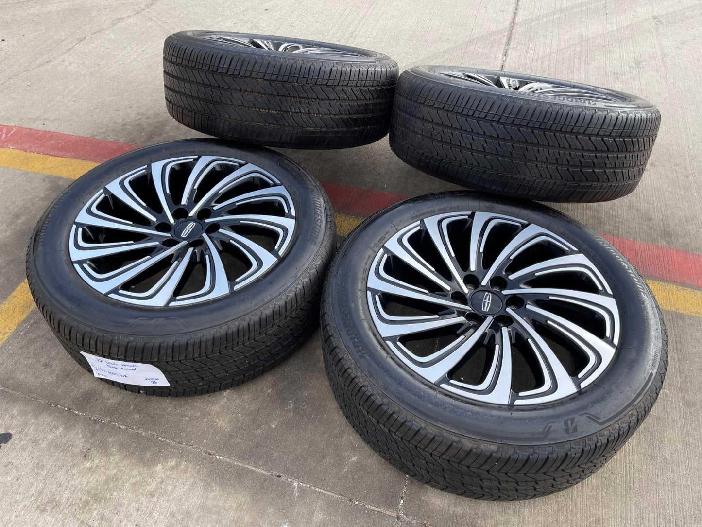 22" Lincoln Navigator OEM 10666 rims wheels BLACK LABEL 2025 2026 BRIDGESTONE