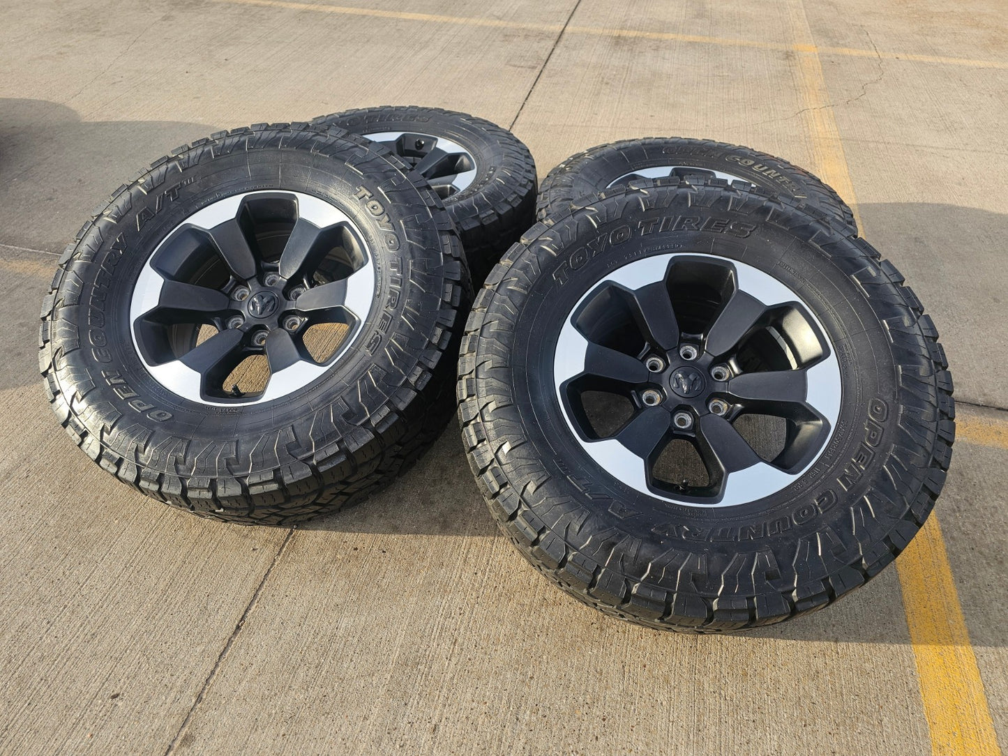 18" Dodge Ram 1500 Rebel Black OEM 2671 wheels rims TOYO A/T3 35"