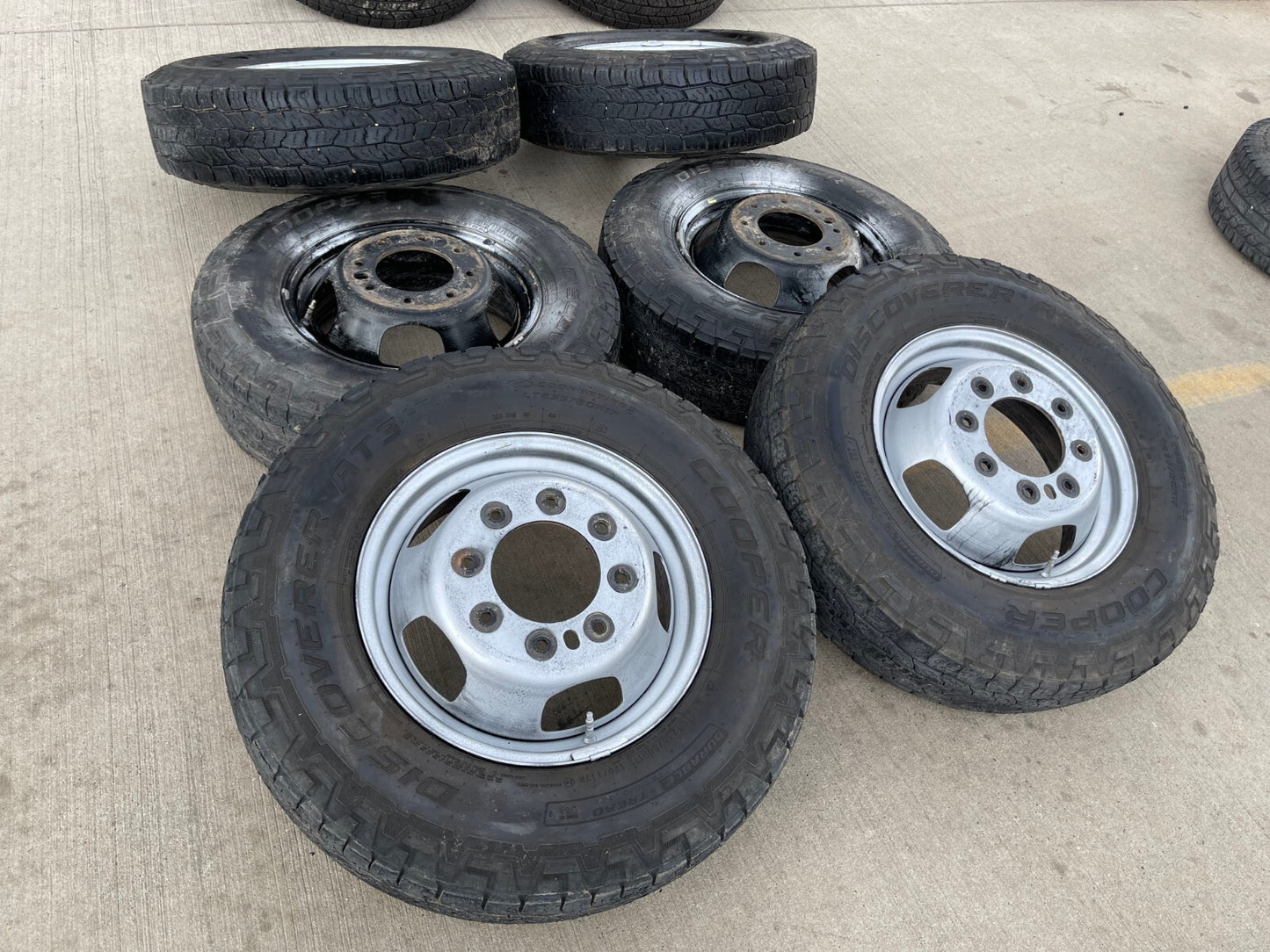 17" Dodge Ram 3500 Dually Laramie 8x200 wheels rims 2703 2704 OEM tires COOPER