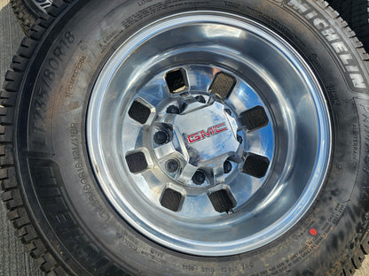 18" GMC Sierra 3500 Dually rims wheels OEM 8x210 2024 2025 NEW MICHELIN