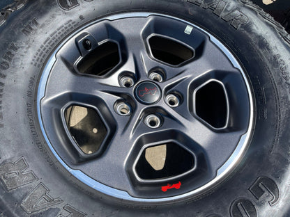 17" Jeep Wrangler Gladiator RUBICON OEM RIM# 9236 wheels rims SET FITS 2007-2027