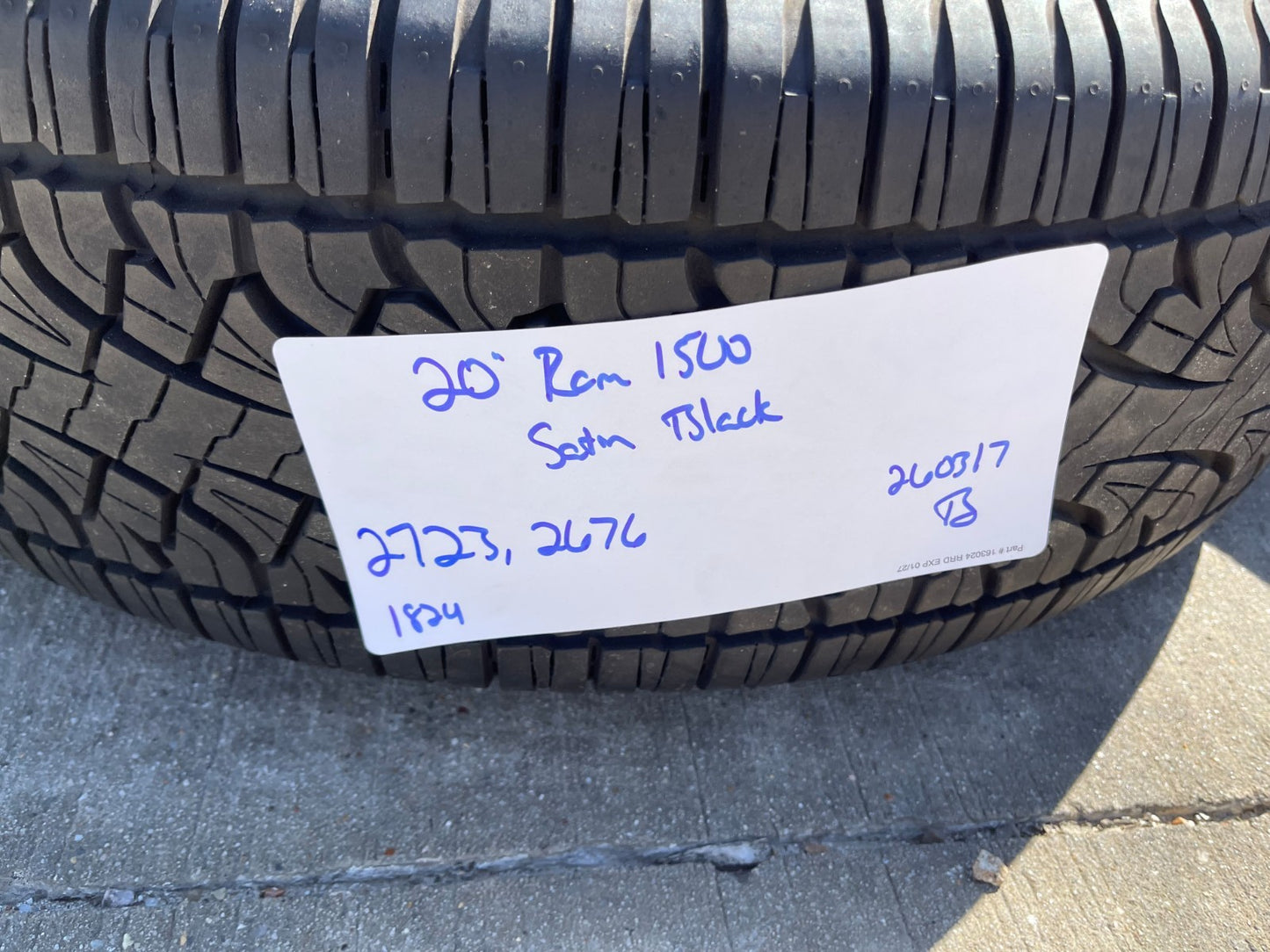 20" Dodge Ram 1500 OEM LIMITED Black 2676 2723 wheels rims PIRELLI A/TR