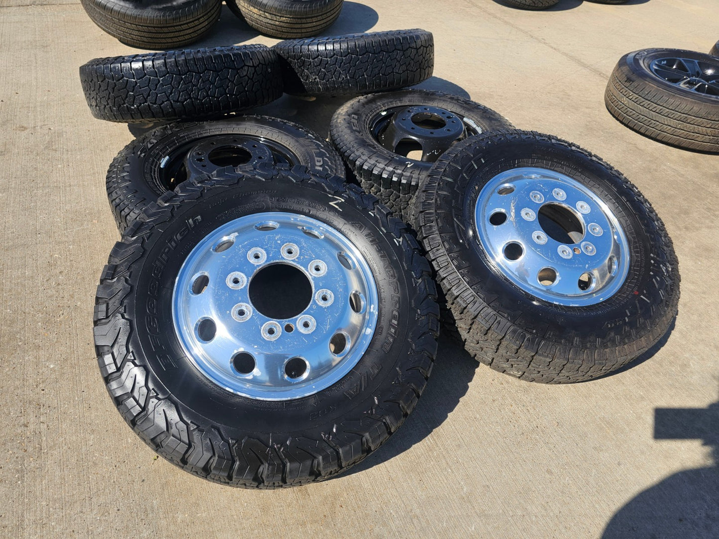 17" Dodge Ram 3500 Dually Laramie 8x200 wheels rims 2701 2702 OEM SET FALKEN