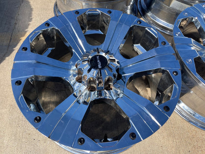 22x9.5 Ballistic Outlaw Chevy Dodge Ram 2500 3500 wheels rims 8x165 8x6.5