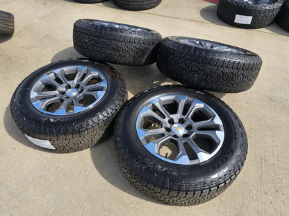 20" Chevy Tahoe Silverado OEM 14090 95417 wheels rims tires SET GOODYEAR A/T NEW