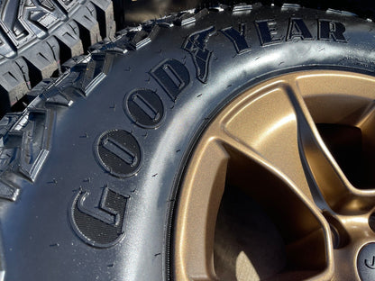 (5) 17" Jeep Wrangler Rubicon OEM 96226 wheels rims Gladiator GOODYEAR 33" NEW