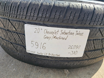 20" Chevy Silverado 1500 Tahoe OEM 5915 5916 wheels rims BRIDGESTONE SET