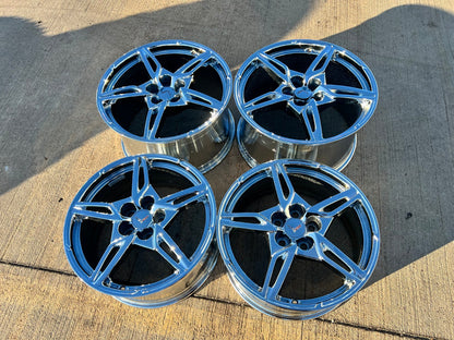 19" + 20" Chevy Corvette C8 OEM Replica rims 14007 14008 2023 2024 2025 USED