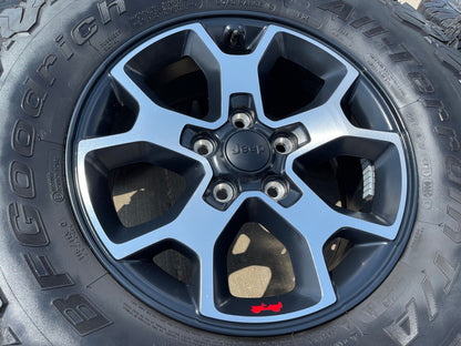 17" Jeep Wrangler Rubicon OEM 9218 wheels rims Gladiator BRIDGESTONE A/T NEW