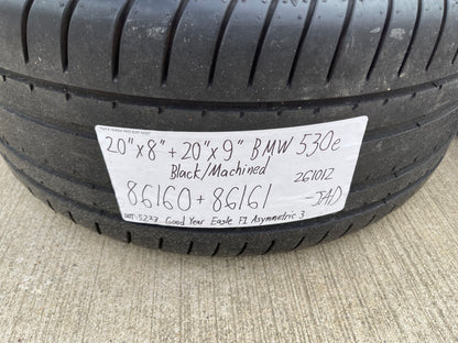 20" BMW M550i 530i 540i 640i OEM 86160 86161 Series 846M black wheels rims SET