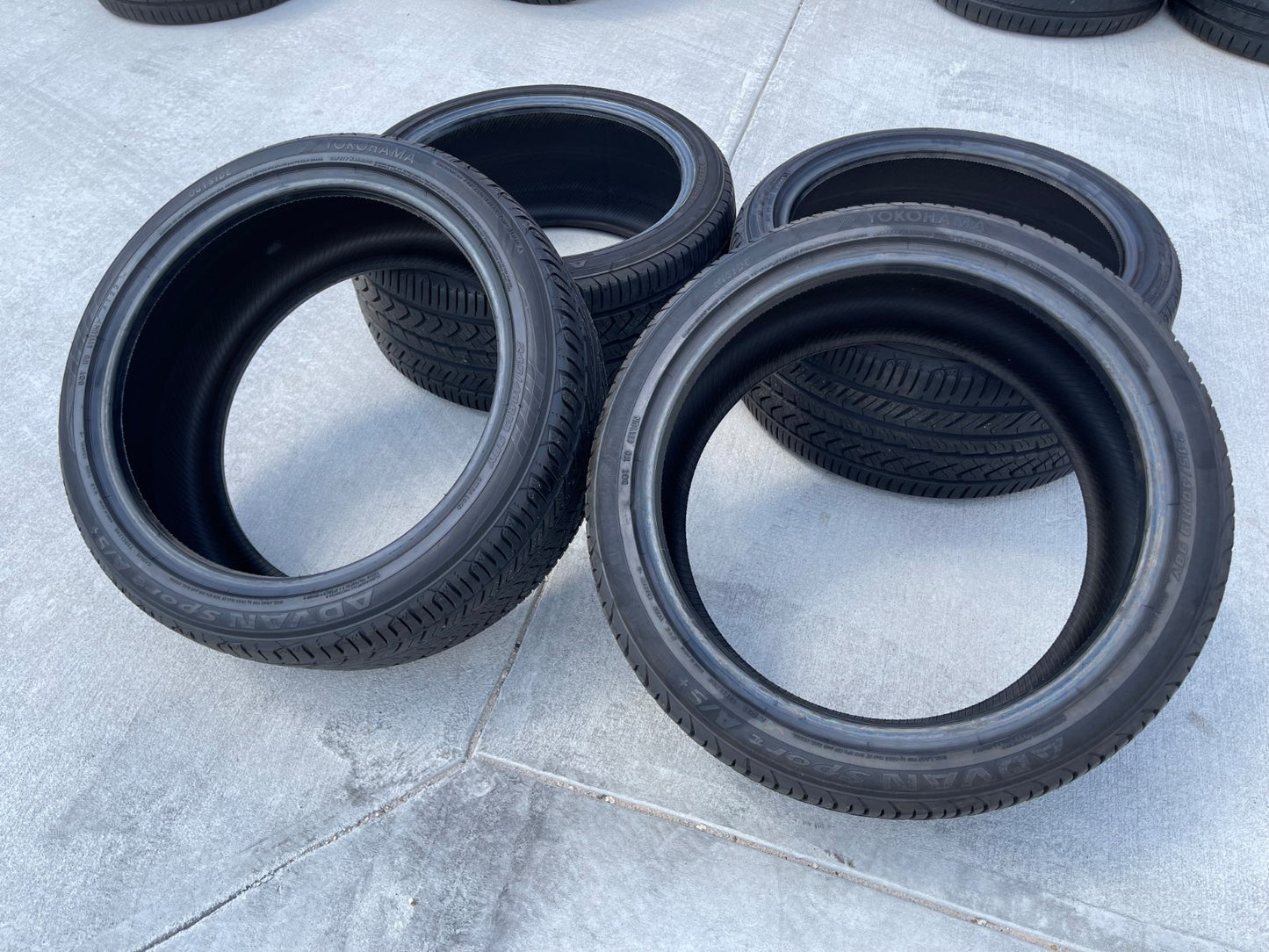 (2) 245/40R19 + (2) 275/35R19 Yokohama Advan Sport A/S+ Plus 98Y XL tires SET
