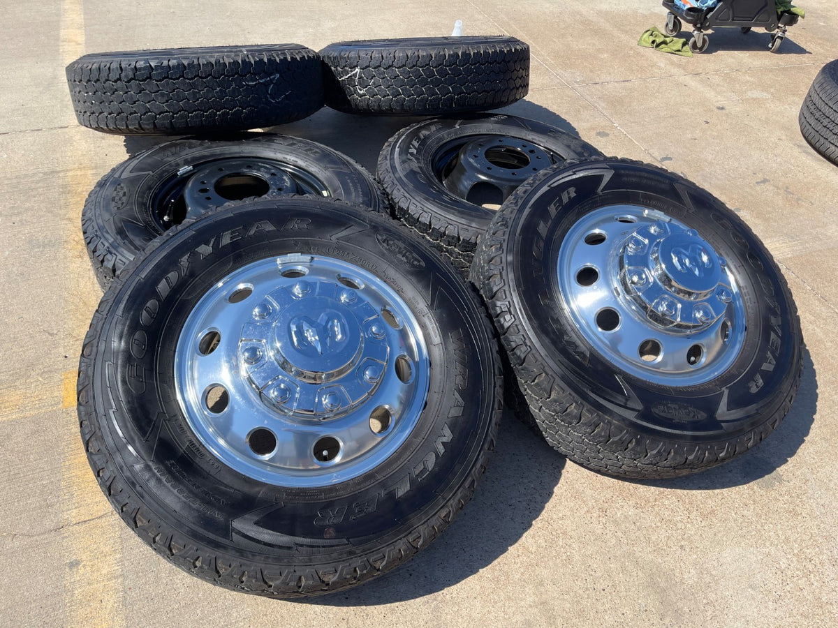 17" Dodge Ram 3500 Dually OEM 2701 2702 Laramie 8x200 wheels rims GOODYEAR