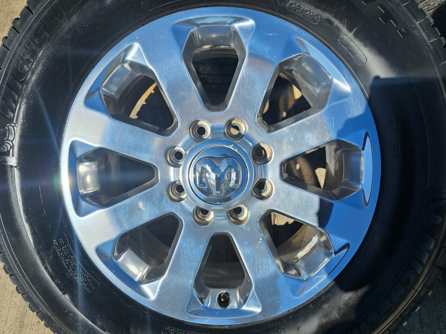 20" Dodge Ram 2500 3500 LARAMIE OEM 2700 wheels rims tires MICHELIN