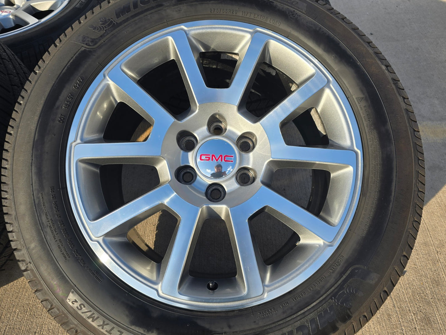20" GMC Sierra Yukon DENALI OEM wheels rims 5699 5644 MICHELIN DEFENDER LTX M/S2