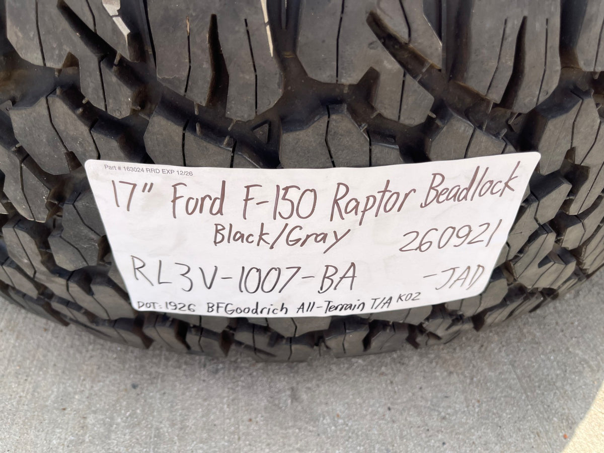 17" Ford F-150 Raptor R OEM BEADLOCK rims wheels BFG 37" tires 2026 2027 NEW
