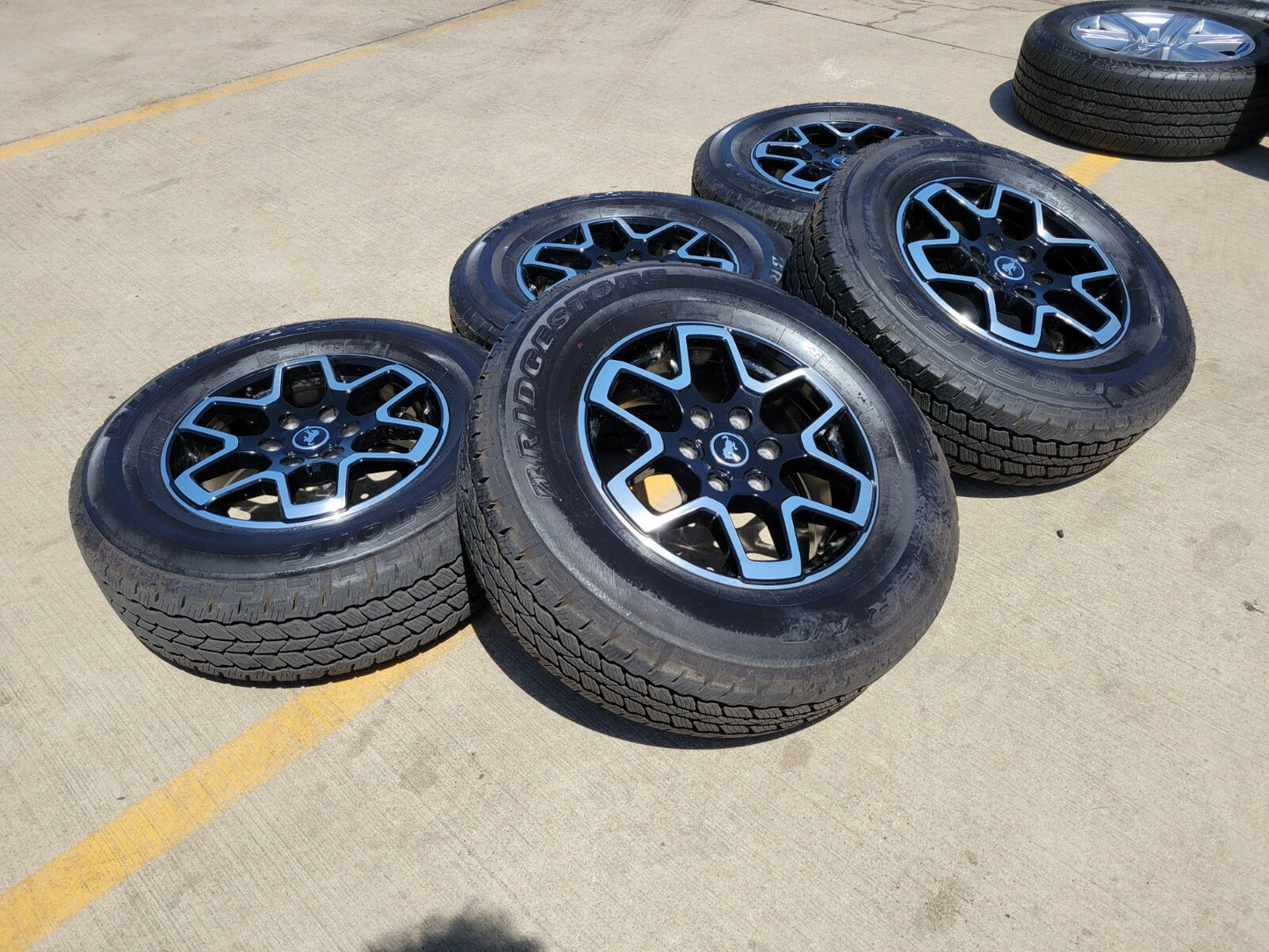 18" Ford Bronco wheels rims black 95213 Ranger tires tires BRIDGESTONE A/T