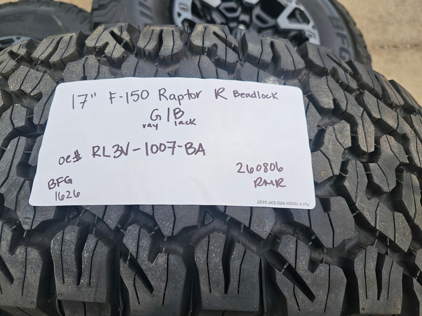 (4) 17" Ford F-150 Raptor R OEM BEADLOCK rims wheels 2024 2025 2026 2027 BFG NEW