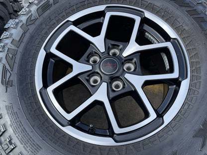 17" Jeep Wrangler Rubicon OEM 95730 9327 wheels rims Gladiator FALKEN MT 33" NEW