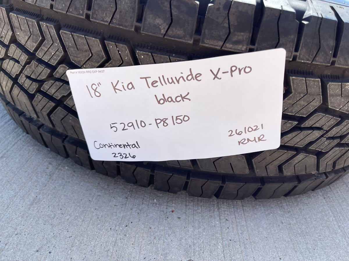 18" Kia Telluride X-PRO OEM wheels rims Sorento Sedona CONTINENTAL 2026 2027 NEW