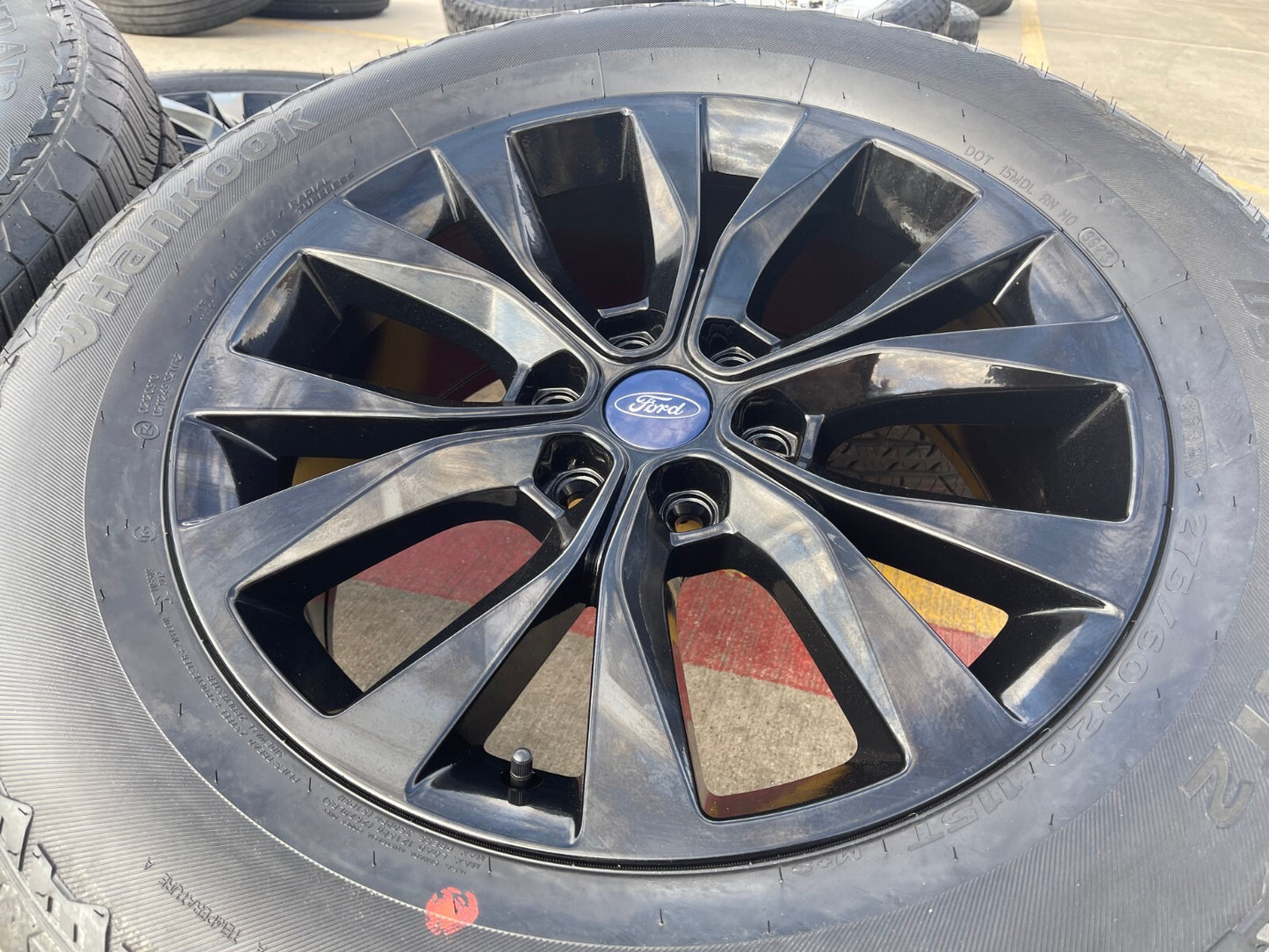 20" Ford F-150 Expedition rims wheels 10003 black OEM tires HANKOOK A/T2 SET NEW