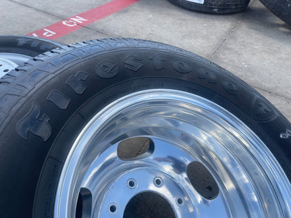 17" Ford F-350 Dually OEM 3618 3619 rims wheels SET tires FIRESTONE