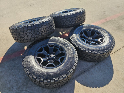 18" Dodge Ram 1500 TRX RHO Black OEM 66002 wheels rims TOYO A/T3 35"