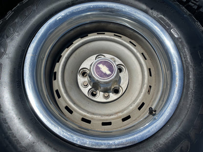 15" Chevy K1500 Blazer Old School Chevy wheels rims GMC NEW tires 5x120 5x4.75