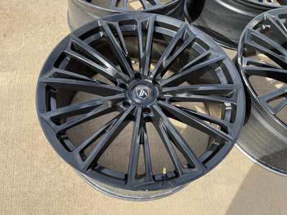 24" 24x10 Asanti Black Label ABL30 Corona Silverado RAM wheels rims 6x139 6x5.5