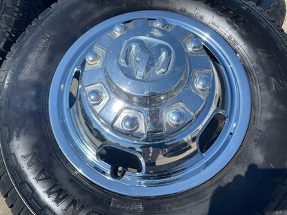 17" Dodge Ram 3500 Dually Laramie 8x200 wheels rims 2703 2704 OEM tires IRONMAN