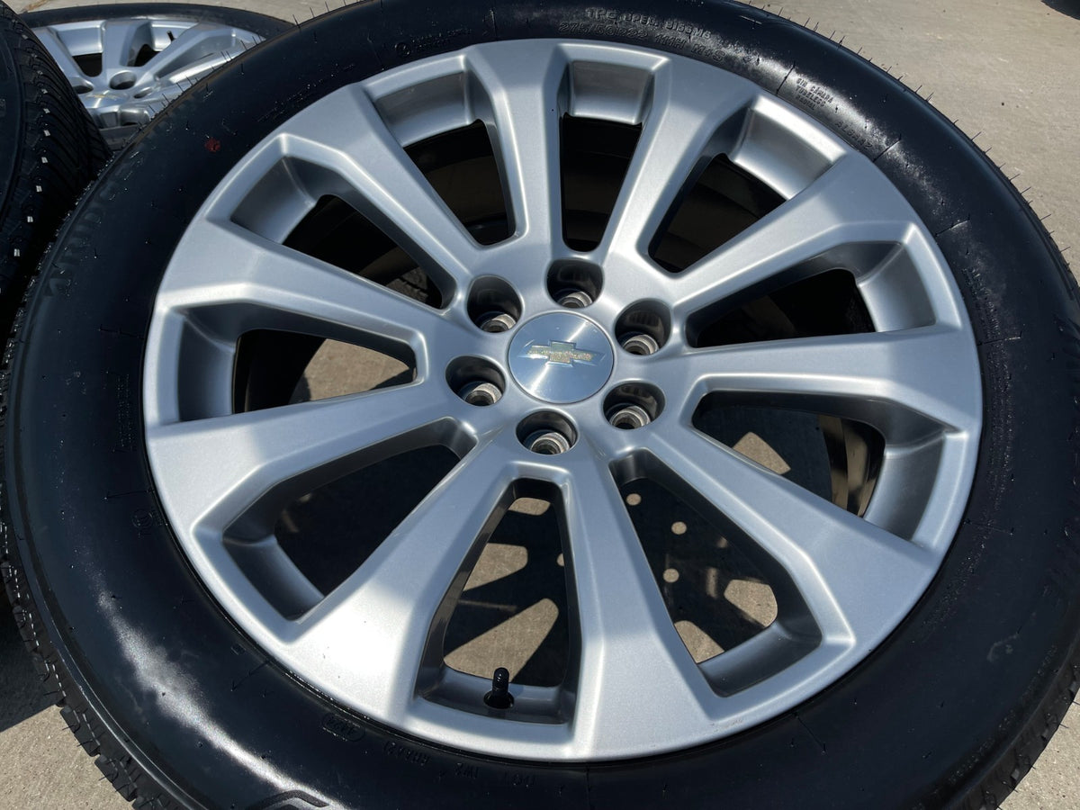 22" Chevy Silverado High Country OEM 5922 wheels rims Tahoe BRIDGESTONE NEW