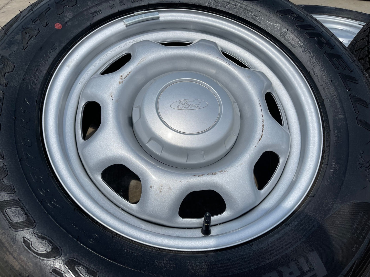 17" Ford F-150 OEM rims wheels 3857 tires steel 2024 2025 2026 PIRELLI A/T NEW