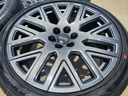 24" GMC Yukon Sierra DENALI OEM wheels rims GOODYEAR SET 2024 2025 2026 2027 NEW