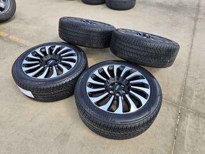 22" Lincoln Navigator OEM rims wheels 10499 95383 SET Black Label BRIDGESTONE
