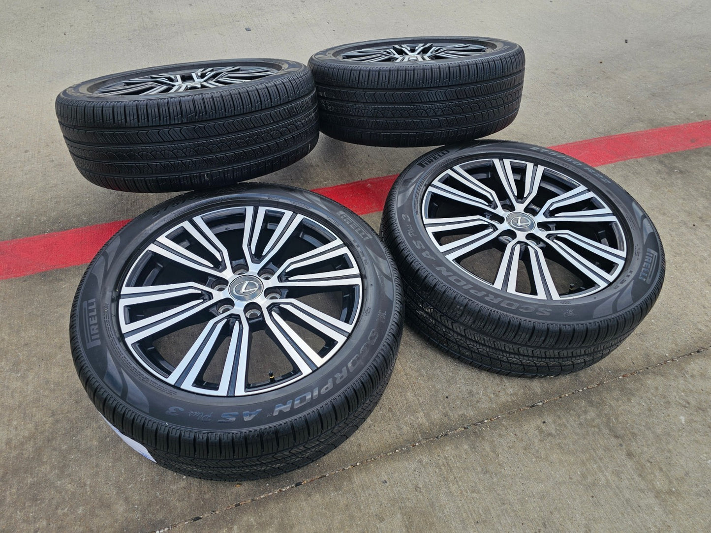 22" Lexus LX600 GX550 OEM wheels rims 74402 Toyota Tundra Sequoia SET PIRELLI