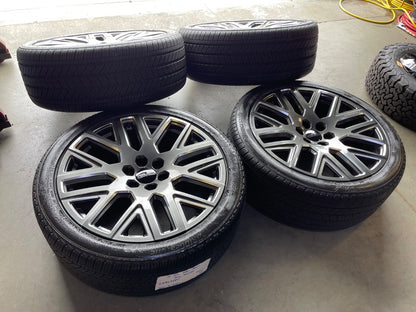 24" GMC Yukon Sierra DENALI OEM wheels rims BRIDGESTONE 2024 2025 2026 2027 NEW