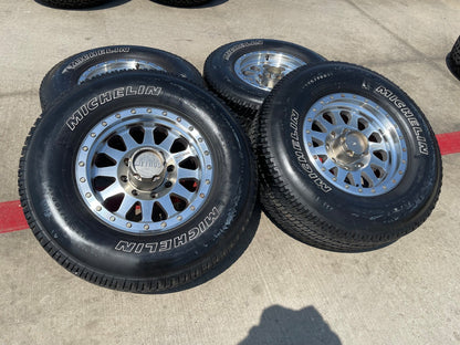 17" 17x8.5 Method 304 MR304 Ford F-250 F-350 rims wheels MICHELIN 8x170 SET