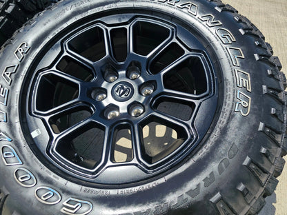 18" Dodge Ram 1500 Rebel Black OEM wheels rims 2023 2024 2025 DURATRAC A/T