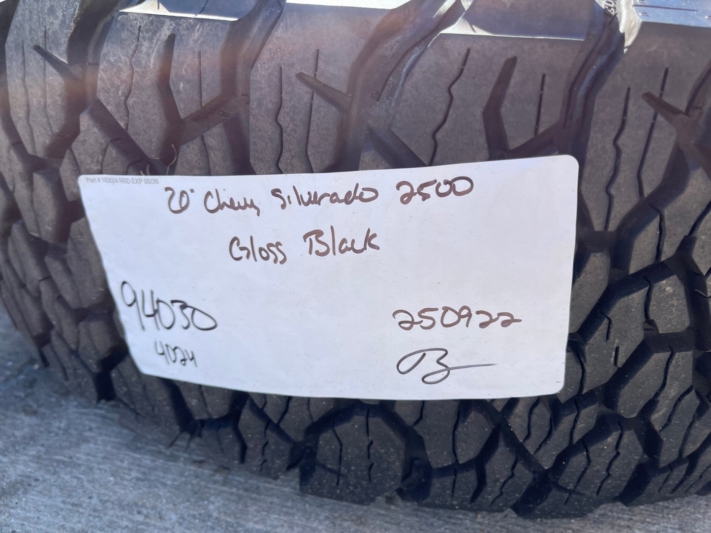 20" Chevy Silverado Trail Boss GMC AT4 2500 OEM 94030 wheels rims BFG KO3