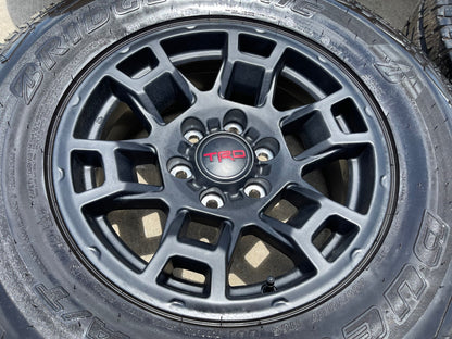 17" Toyota Tacoma 4Runner OEM wheels rims black SET TRD FJ BRIDGESTONE A/T NEW