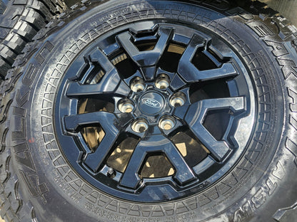 17" Ford F-150 Raptor Bronco OEM black rims wheels 10461 tires FALKEN A/T3 33"