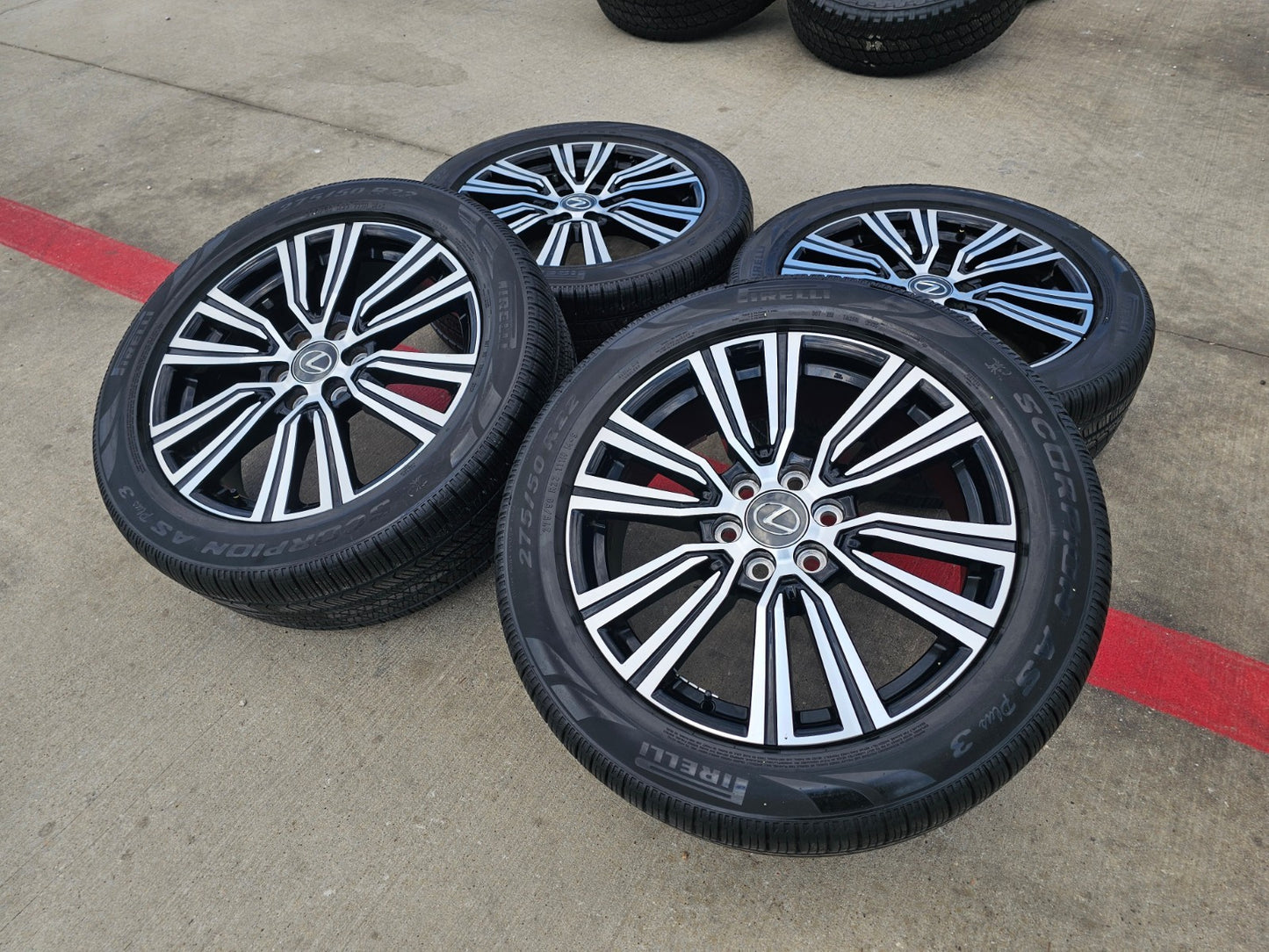 22" Lexus LX600 GX550 OEM wheels rims 74402 Toyota Tundra Sequoia SET PIRELLI